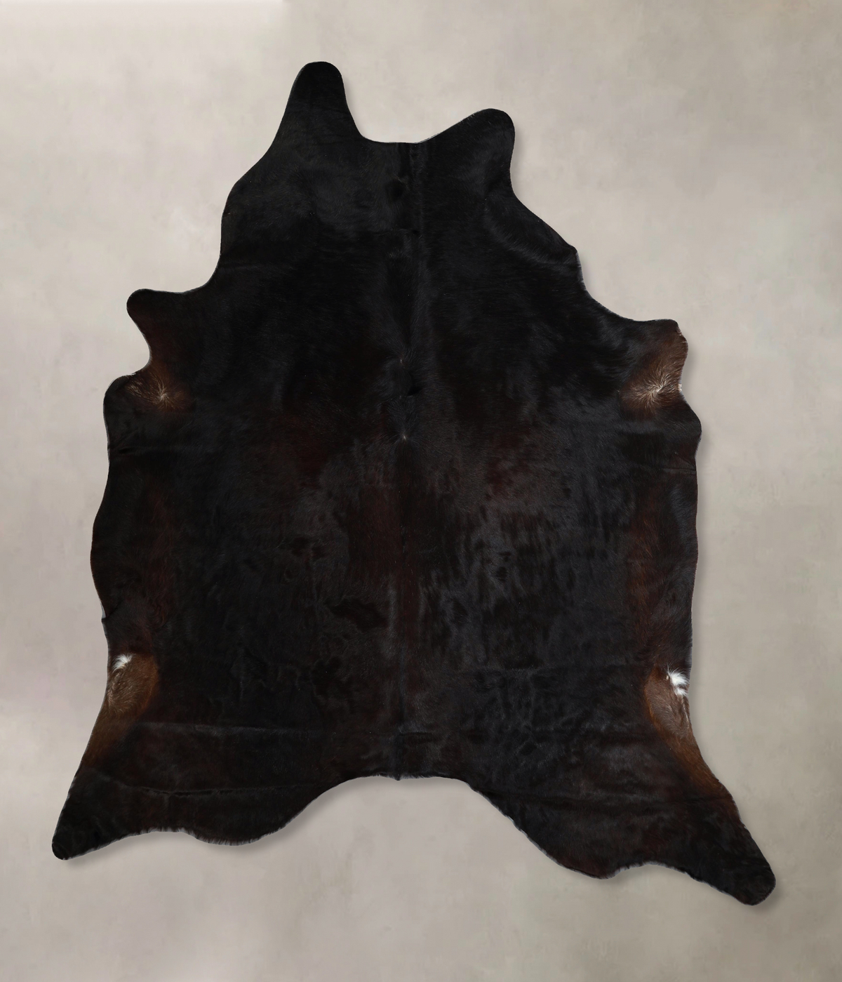 Solid Black Cowhide Rug #A44041