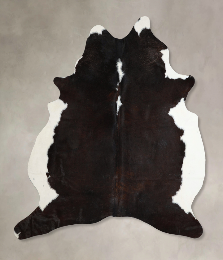 Chocolate and White X-Large Brazilian Cowhide Rug 7'4"H x 5'10"W #A44043 by Hudson Hides