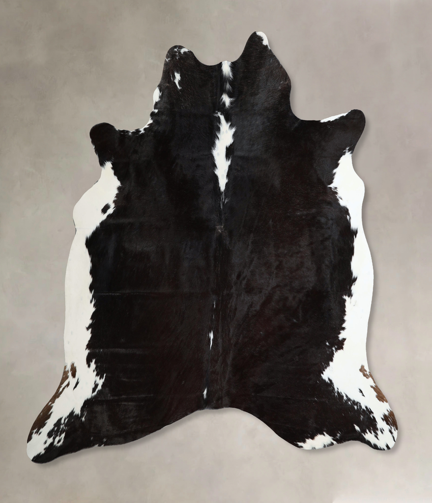 Black and White X-Large Brazilian Cowhide Rug 6'9"H x 6'7"W #A44047 by Hudson Hides