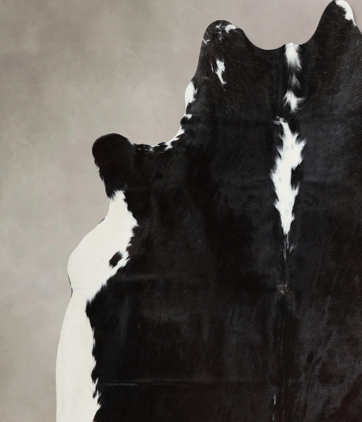 Black and White X-Large Brazilian Cowhide Rug 6'9"H x 6'7"W #A44047 by Hudson Hides