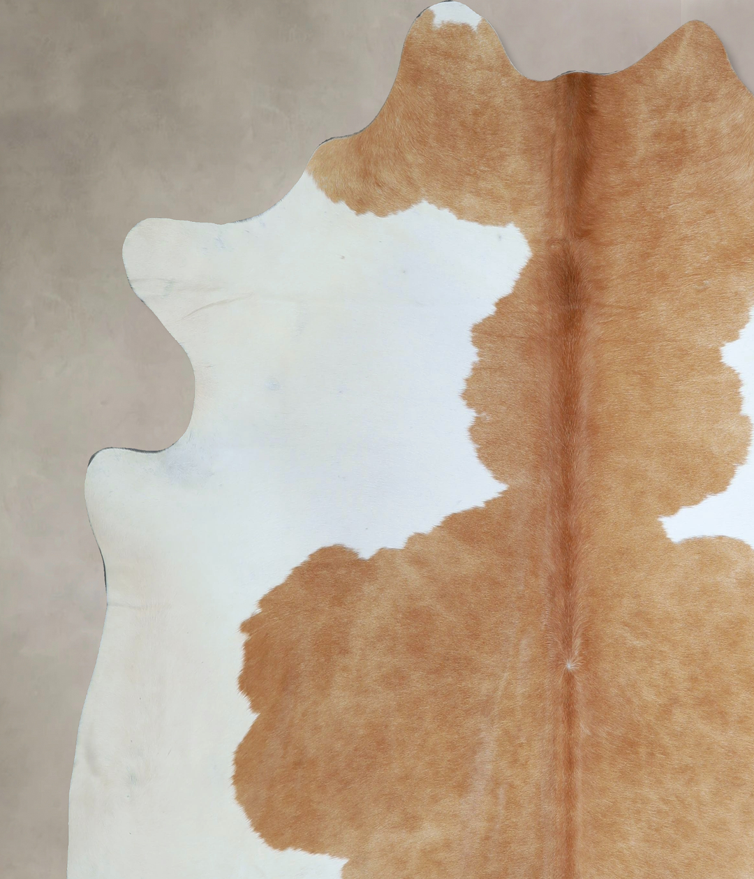 Beige and White XX-Large Brazilian Cowhide Rug 7'6"H x 7'3"W #A44049 b