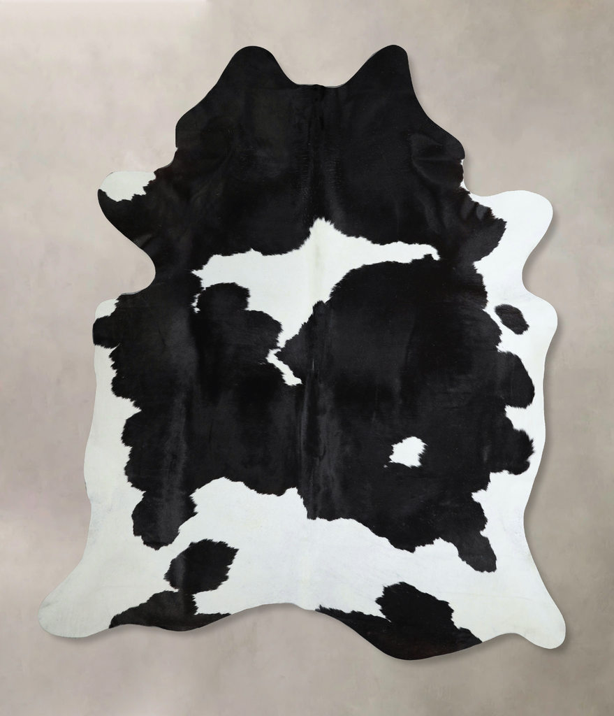 Black and White XX-Large Brazilian Cowhide Rug 8'0"H x 6'7"W #A44059 by Hudson Hides