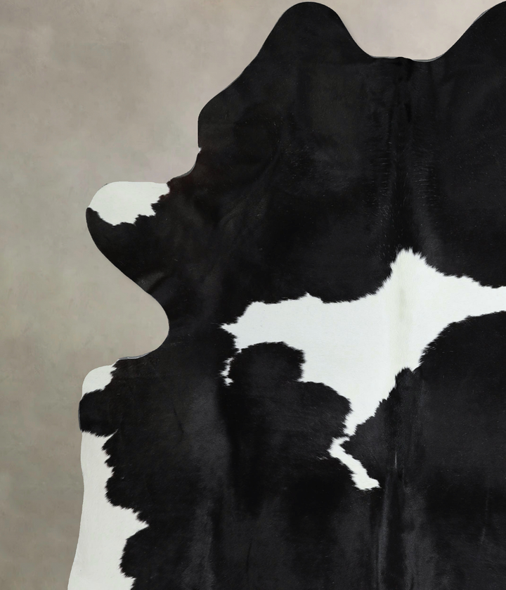 Black and White XX-Large Brazilian Cowhide Rug 8'0"H x 6'7"W #A44059 by Hudson Hides