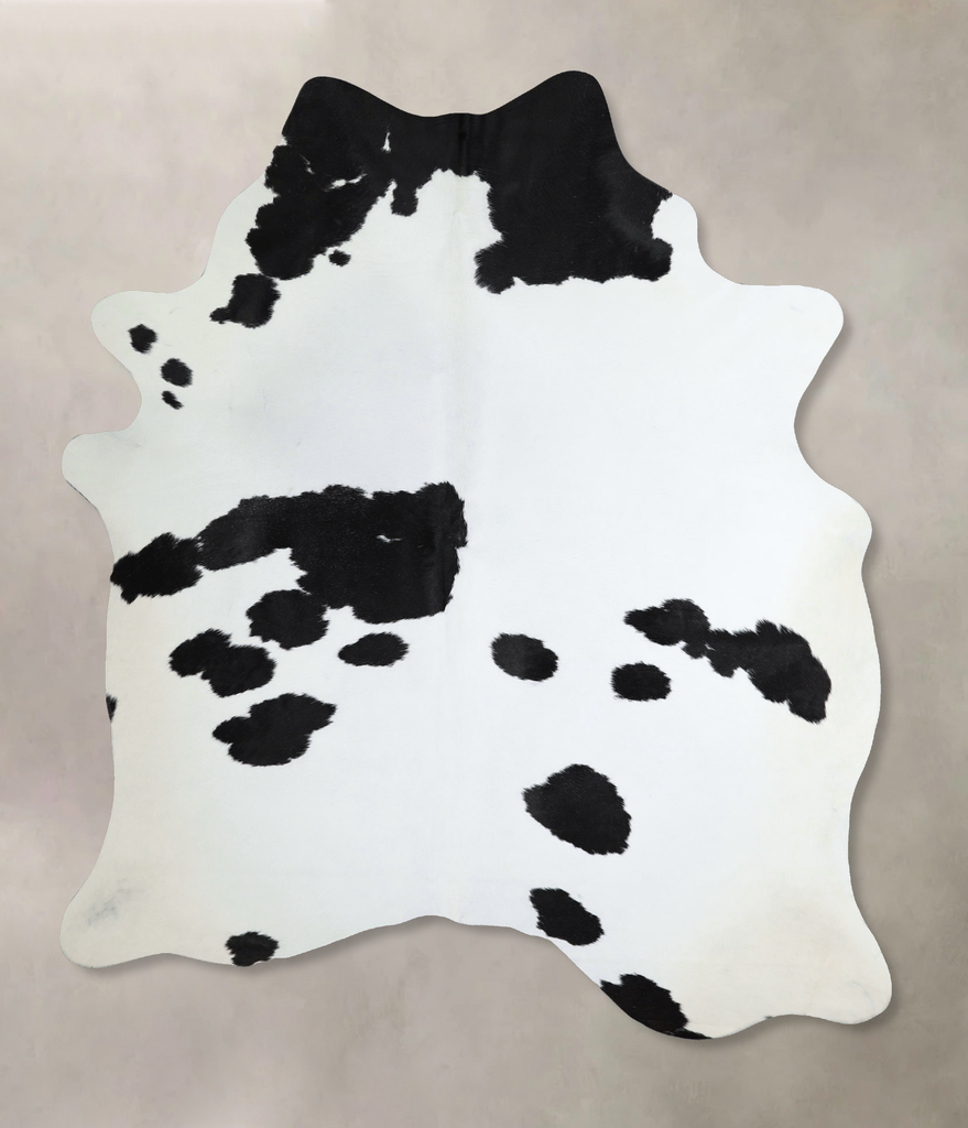 Black and White X-Large Brazilian Cowhide Rug 7'9"H x 5'10"W #A44060 by Hudson Hides