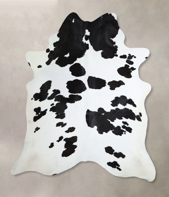Black and White X-Large Brazilian Cowhide Rug 7'9"H x 6'4"W #A44061 by Hudson Hides