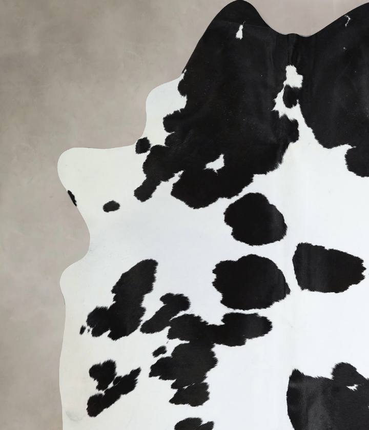 Black and White X-Large Brazilian Cowhide Rug 7'9"H x 6'4"W #A44061 by Hudson Hides