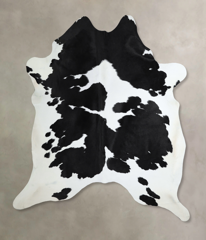 Black and White X-Large Brazilian Cowhide Rug 7'9"H x 6'2"W #A44062 by Hudson Hides