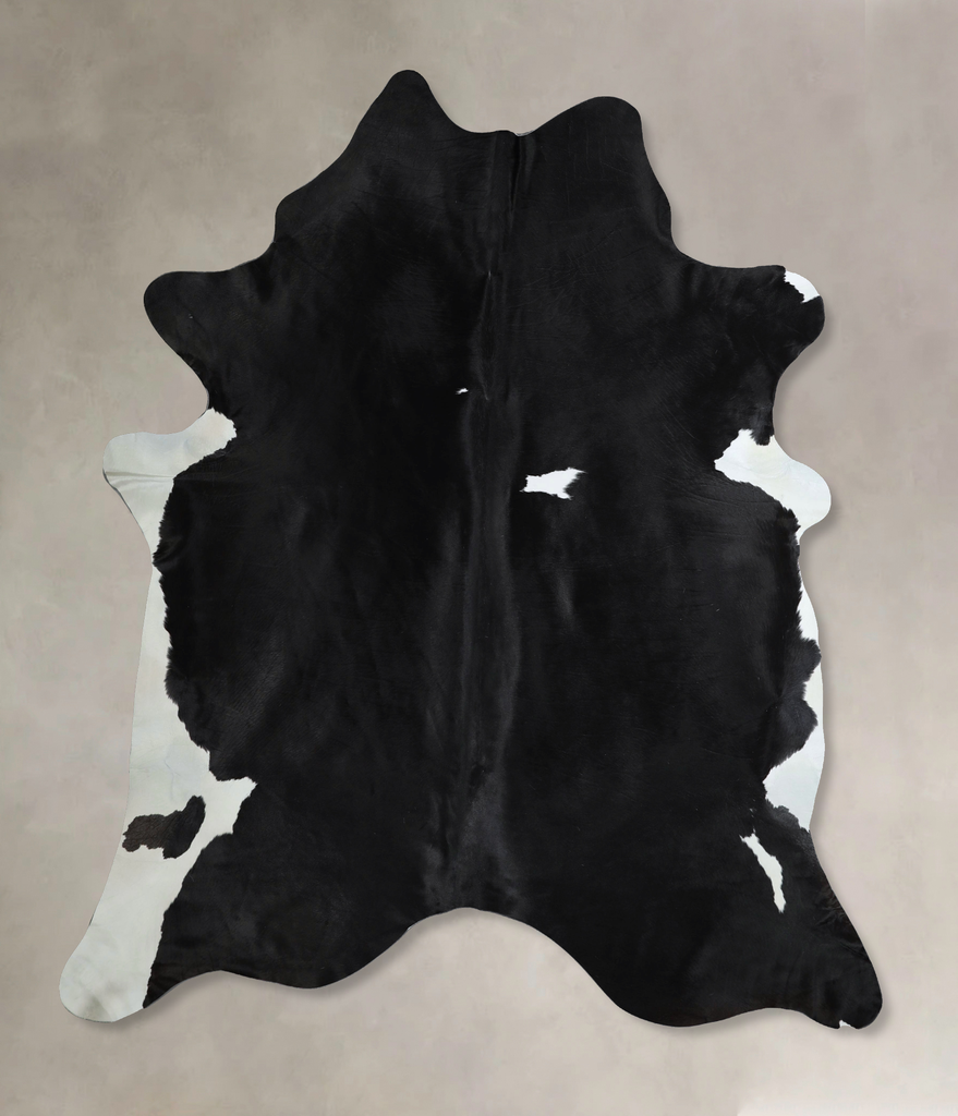 Black and White X-Large Brazilian Cowhide Rug 7'5"H x 6'5"W #A44063 by Hudson Hides