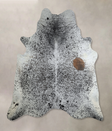 Salt and Pepper Black X-Large Brazilian Cowhide Rug 7'4"H x 6'9"W #A44065 by Hudson Hides