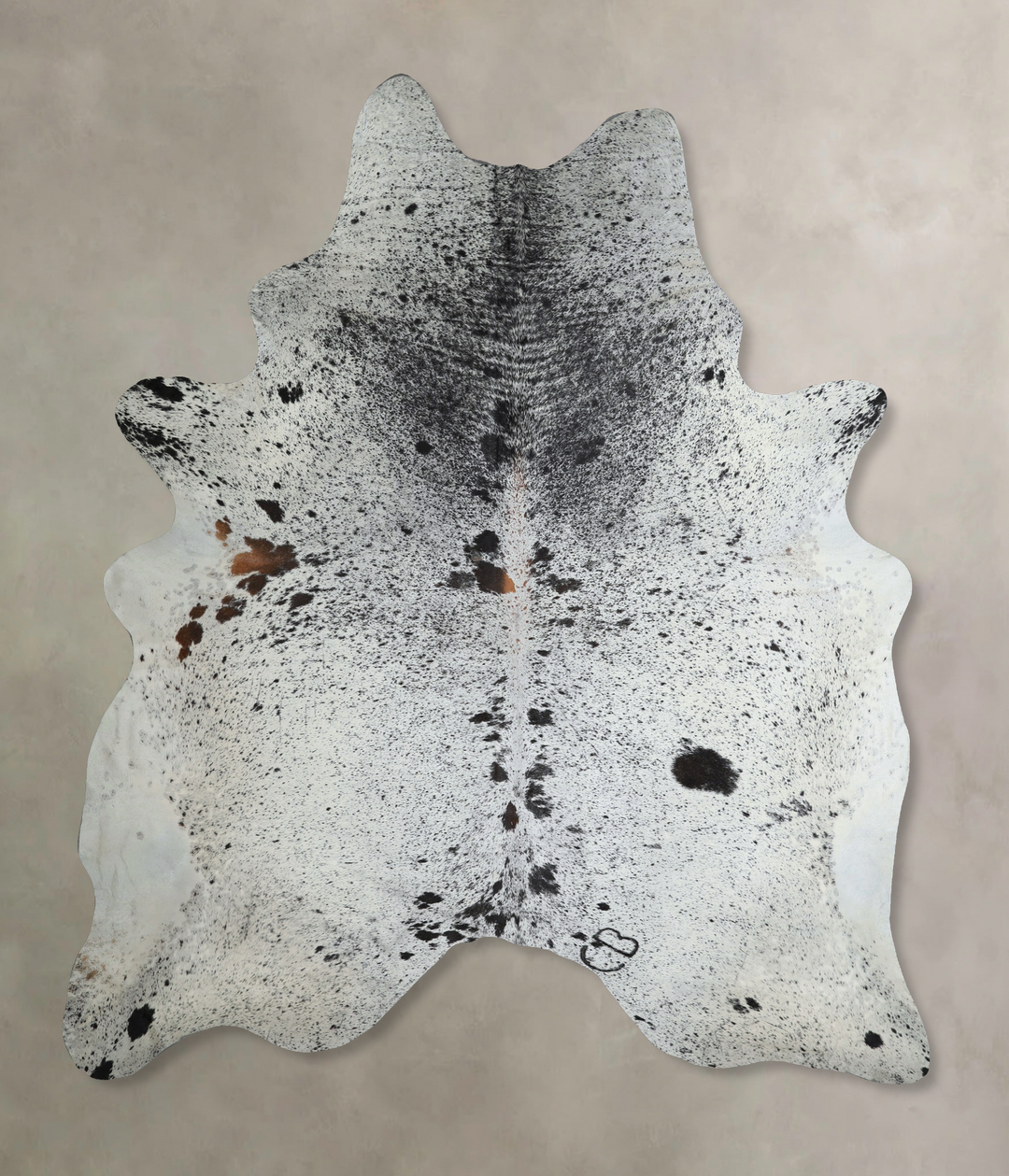 Salt and Pepper Black XX-Large Brazilian Cowhide Rug 8'2"H x 6'7"W #A4