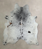 Salt and Pepper Black XX-Large Brazilian Cowhide Rug 8'2