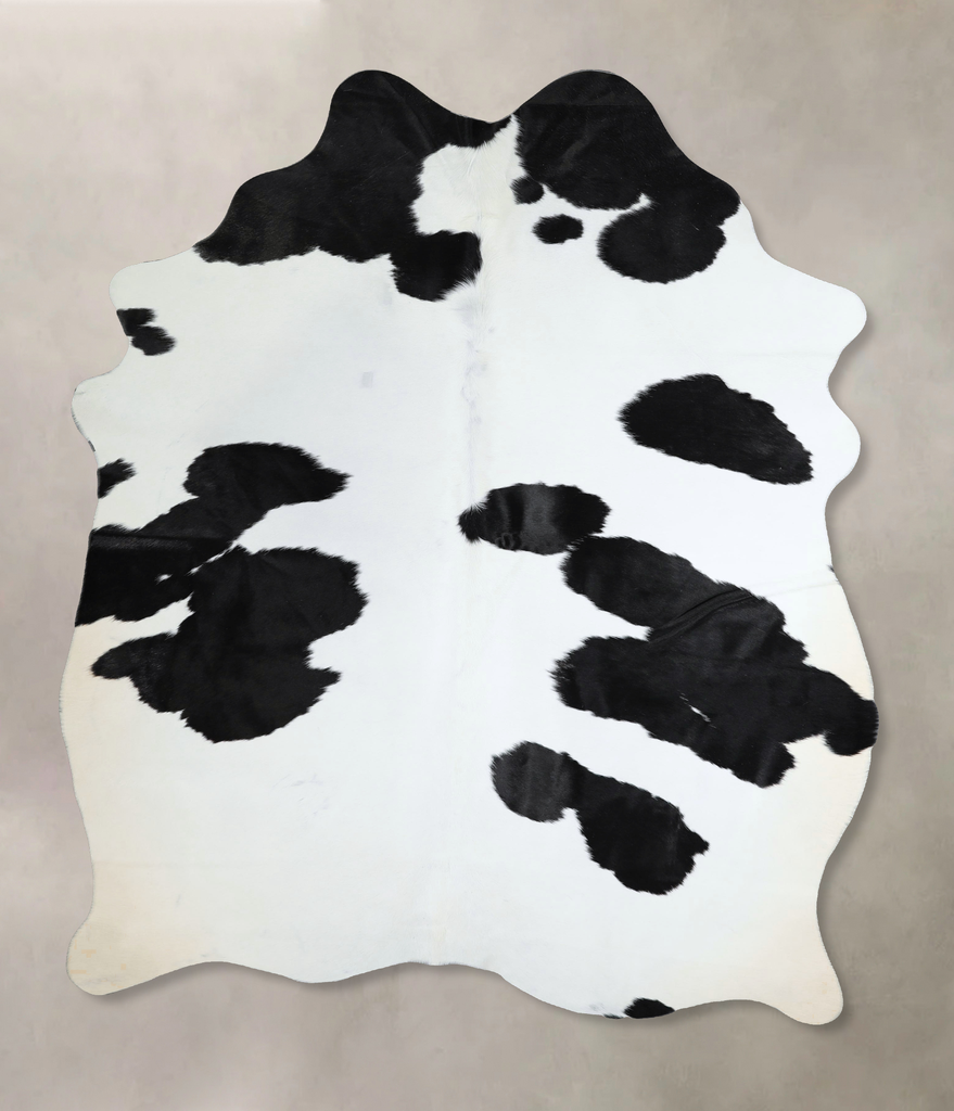 Black and White X-Large Brazilian Cowhide Rug 7'10"H x 5'6"W #A44079 by Hudson Hides