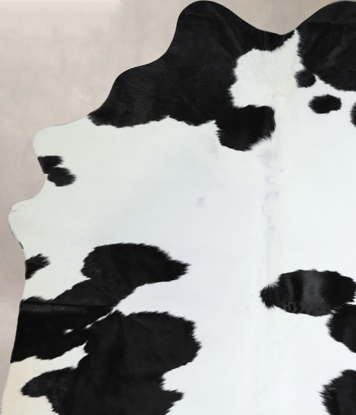 Black and White X-Large Brazilian Cowhide Rug 7'10"H x 5'6"W #A44079 by Hudson Hides