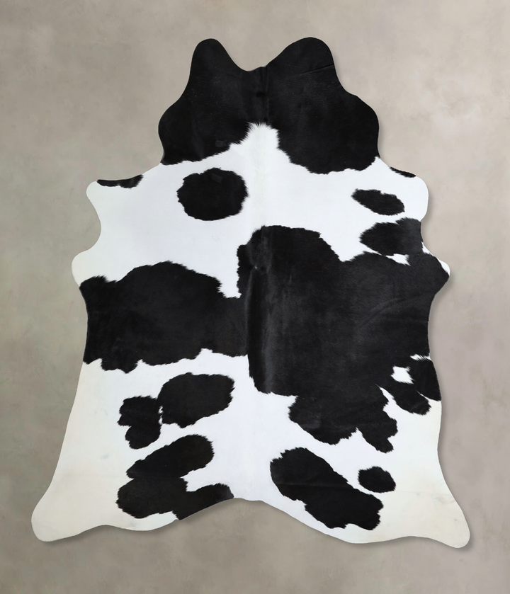 Black and White X-Large Brazilian Cowhide Rug 7'6"H x 6'0"W #A44081 by Hudson Hides