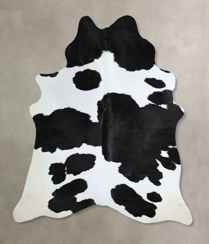 Black and White X-Large Brazilian Cowhide Rug 7'6"H x 6'0"W #A44081 by Hudson Hides
