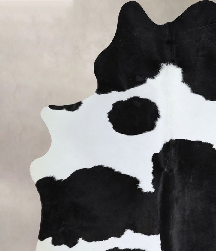 Black and White X-Large Brazilian Cowhide Rug 7'6"H x 6'0"W #A44081 by Hudson Hides