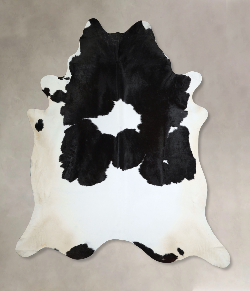 Black and White XX-Large Brazilian Cowhide Rug 8'8"H x 7'9"W #A44082 by Hudson Hides