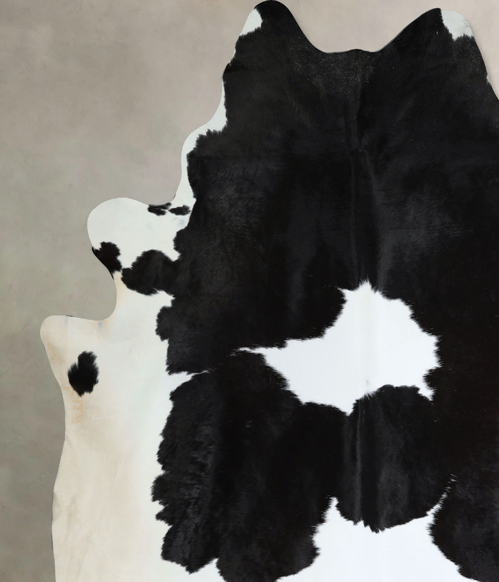 Black and White XX-Large Brazilian Cowhide Rug 8'8"H x 7'9"W #A44082 by Hudson Hides
