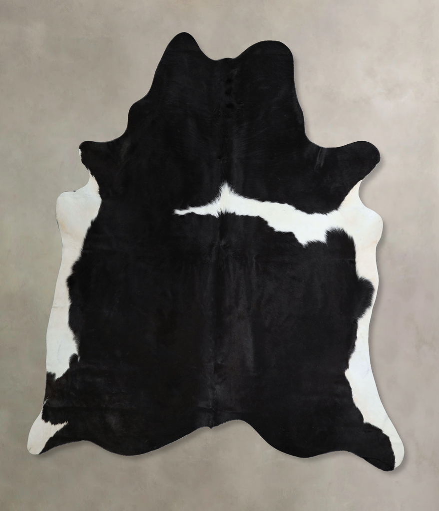 Black and White XX-Large Brazilian Cowhide Rug 7'7"H x 6'8"W #A44089 by Hudson Hides