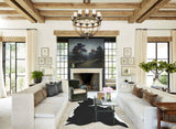 Black and White XX-Large Brazilian Cowhide Rug 7'7"H x 6'8"W #A44089 by Hudson Hides