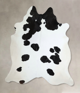 Black and White XX-Large Brazilian Cowhide Rug 8'0"H x 7'0"W #A44090 by Hudson Hides