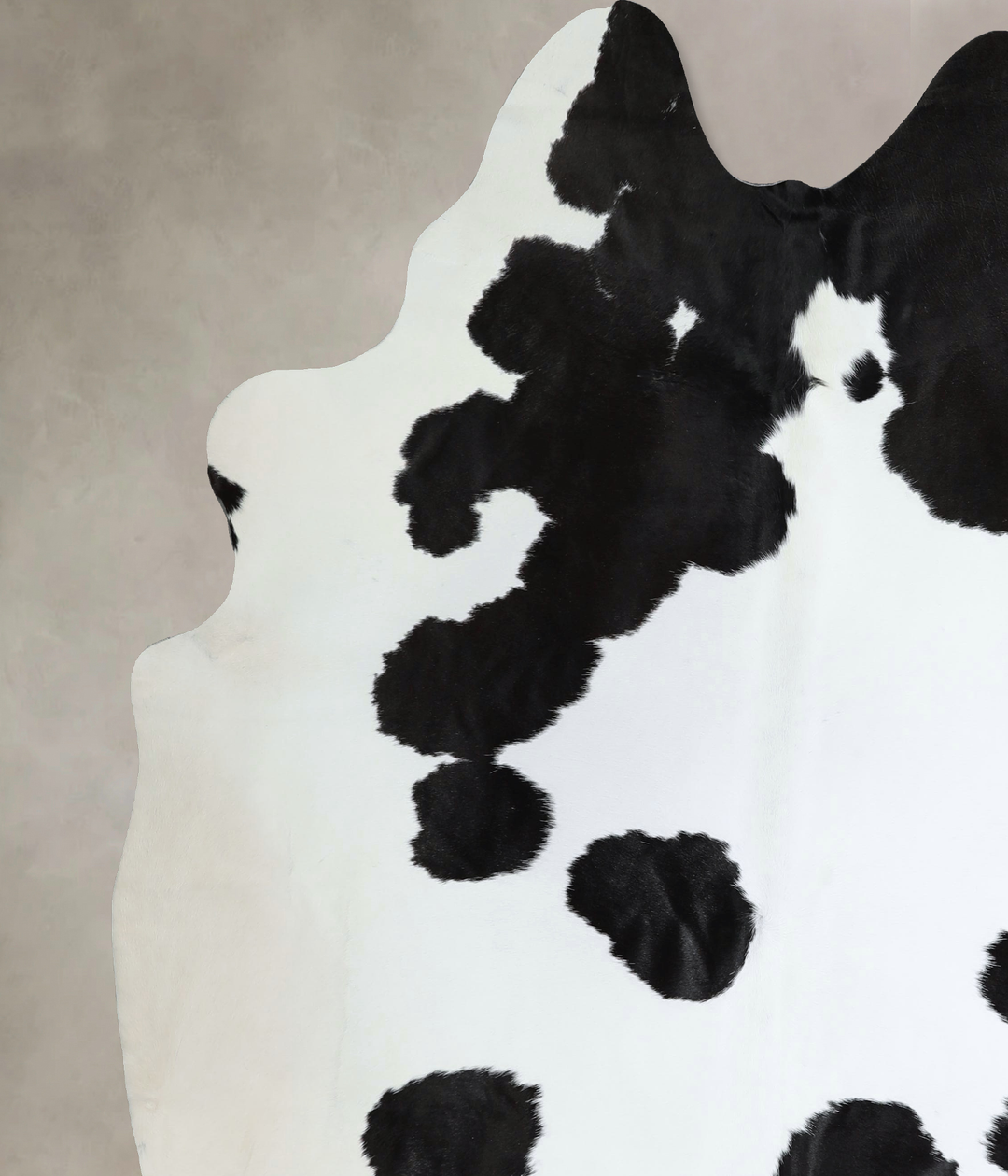Black and White XX-Large Brazilian Cowhide Rug 8'0"H x 7'0"W #A44090 b