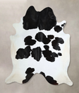Black and White XX-Large Brazilian Cowhide Rug 8'1"H x 7'4"W #A44092 by Hudson Hides