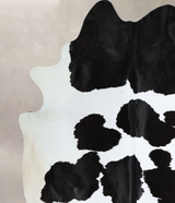 Black and White XX-Large Brazilian Cowhide Rug 8'1"H x 7'4"W #A44092 by Hudson Hides