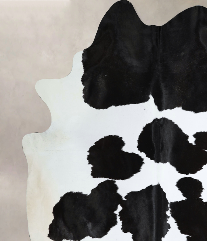 Black and White XX-Large Brazilian Cowhide Rug 8'1"H x 7'4"W #A44092 by Hudson Hides
