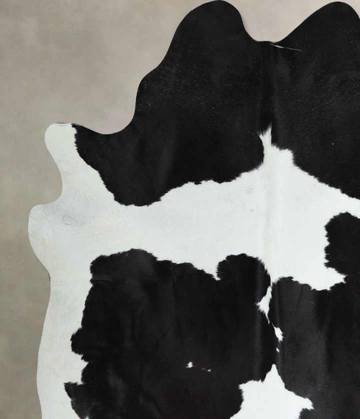 Black and White XX-Large Brazilian Cowhide Rug 7'7"H x 6'8"W #A44093 by Hudson Hides
