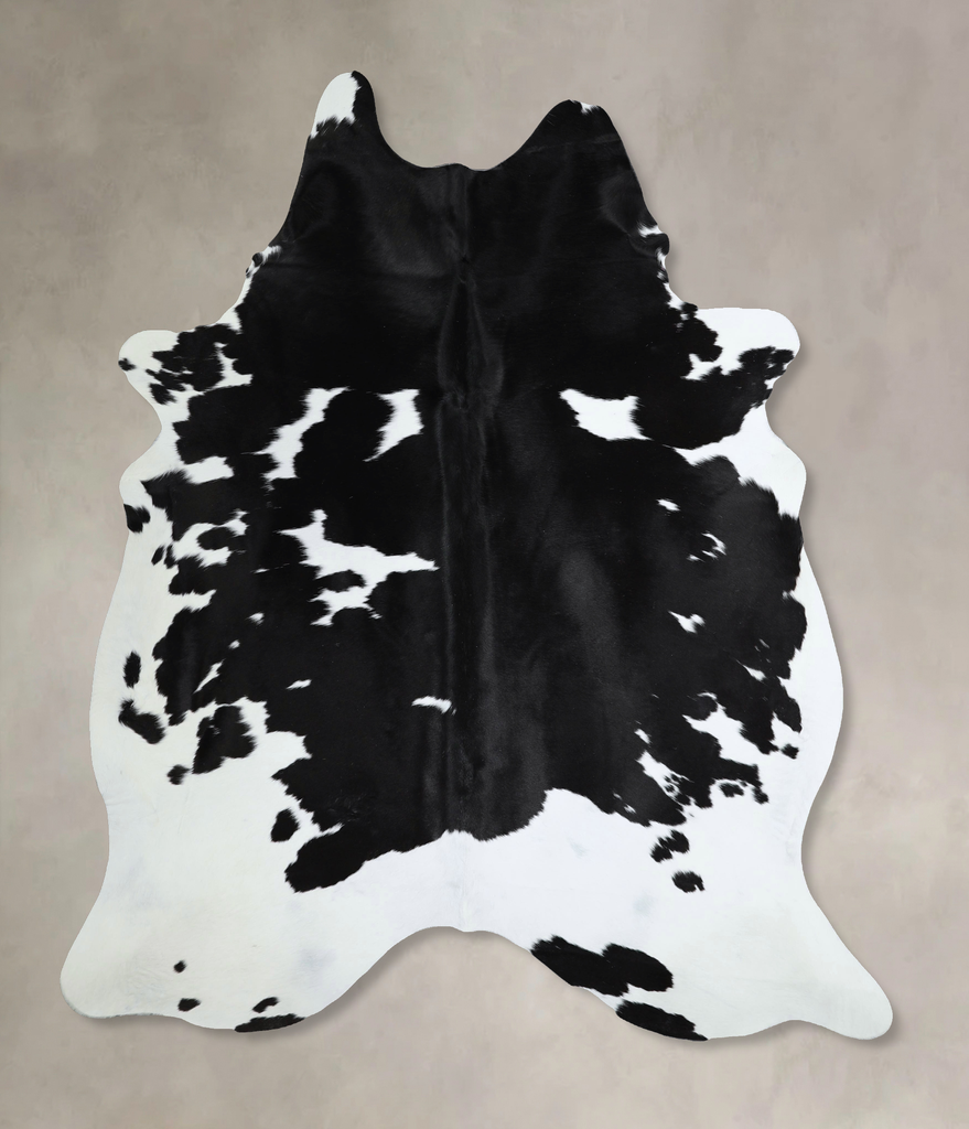 Black and White X-Large Brazilian Cowhide Rug 7'4"H x 6'3"W #A44094 by Hudson Hides