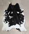 Black and White X-Large Brazilian Cowhide Rug 7'4