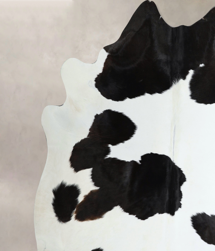 Black and White XX-Large Brazilian Cowhide Rug 7'3"H x 6'11"W #A44095 by Hudson Hides