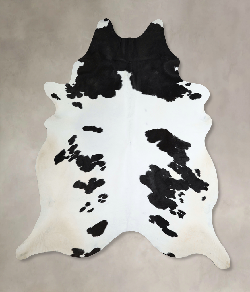 Black and White XX-Large Brazilian Cowhide Rug 8'10"H x 7'4"W #A44097 by Hudson Hides