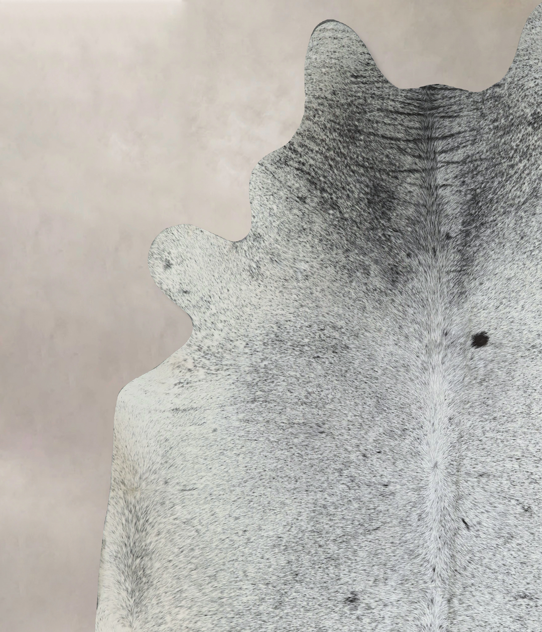 Salt and Pepper Black X-Large Brazilian Cowhide Rug 7'5"H x 6'8"W #A44