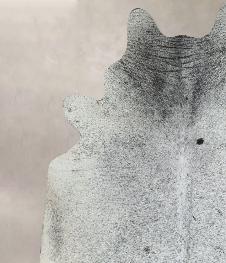 Salt and Pepper Black X-Large Brazilian Cowhide Rug 7'5"H x 6'8"W #A44104 by Hudson Hides