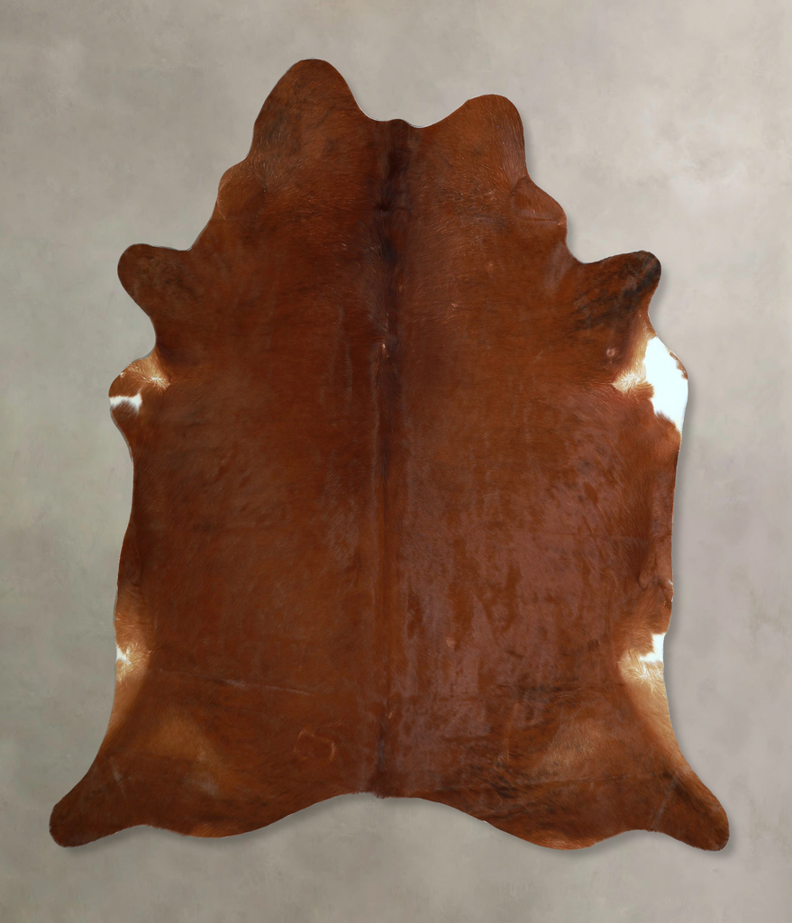 Solid Brown X-Large Brazilian Cowhide Rug 6'10"H x 6'4"W #A44111 by Hudson Hides