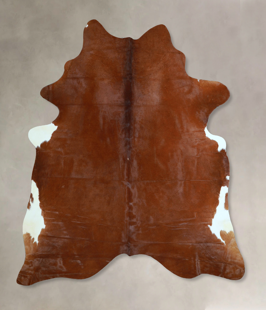 Solid Brown X-Large Brazilian Cowhide Rug 7'1"H x 5'10"W #A44115 by Hudson Hides