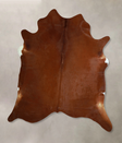 Solid Brown X-Large Brazilian Cowhide Rug 7'1"H x 6'4"W #A44118 by Hudson Hides