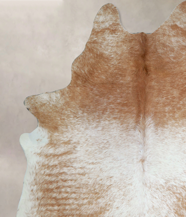 Beige and White XX-Large Brazilian Cowhide Rug 8'0"H x 6'11"W #A44122 by Hudson Hides