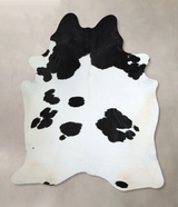 Black and White XX-Large Brazilian Cowhide Rug 8'0"H x 6'10"W #A44146 by Hudson Hides