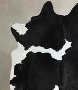 Black and White XX-Large Brazilian Cowhide Rug 8'7"H x 6'9"W #A44147 by Hudson Hides