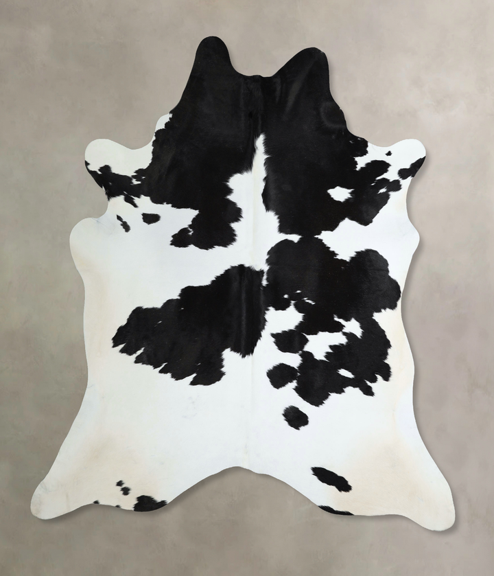 Black and White XX-Large Brazilian Cowhide Rug 7'5"H x 6'10"W #A44148 by Hudson Hides