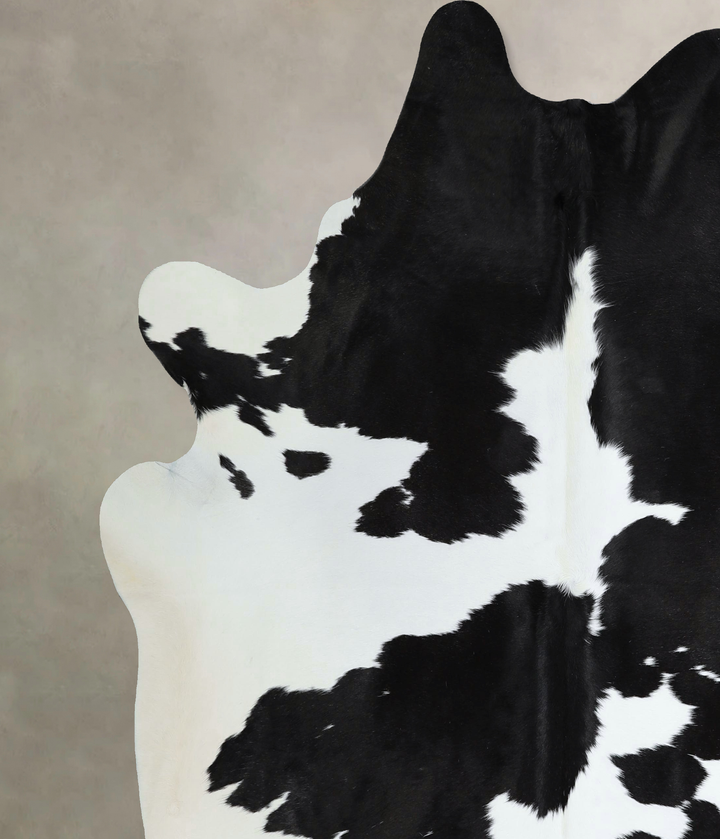 Black and White XX-Large Brazilian Cowhide Rug 7'5"H x 6'10"W #A44148 by Hudson Hides