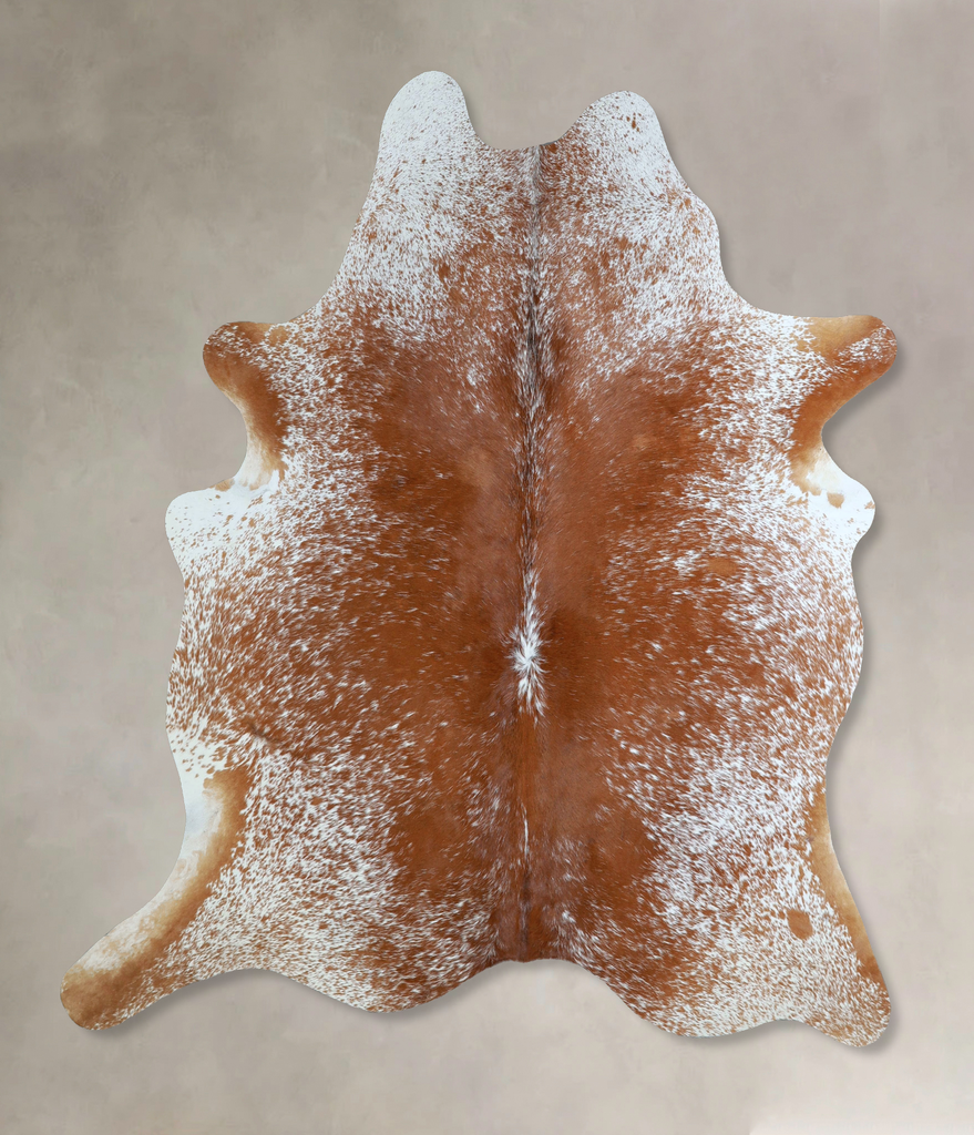 Salt and Pepper Brown X-Large Brazilian Cowhide Rug 6'9"H x 6'0"W #A44151 by Hudson Hides