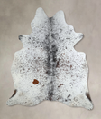 Salt and Pepper Black X-Large Brazilian Cowhide Rug 7'4"H x 6'1"W #A44153 by Hudson Hides