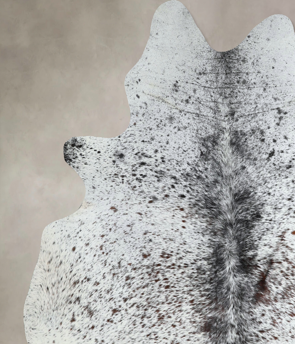 Salt and Pepper Black Cowhide Rug #A44153