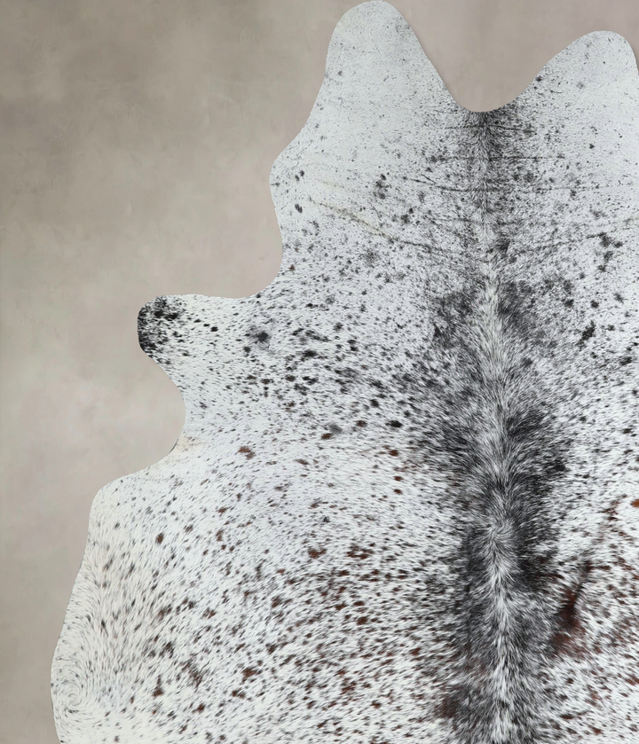 Salt and Pepper Black X-Large Brazilian Cowhide Rug 7'4"H x 6'1"W #A44153 by Hudson Hides