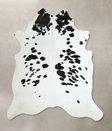 Black and White X-Large Brazilian Cowhide Rug 7'3"H x 6'2"W #A44154 by Hudson Hides