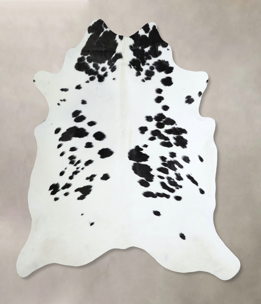 Black and White X-Large Brazilian Cowhide Rug 7'3"H x 6'2"W #A44154 by Hudson Hides